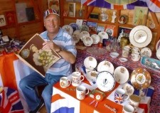 Peter Elston with Jubilee collection (The Weston mercury) May 12