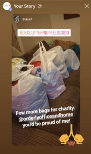 How my Insta followers recycle responsibly via a charity shop. Orderly Office and Home